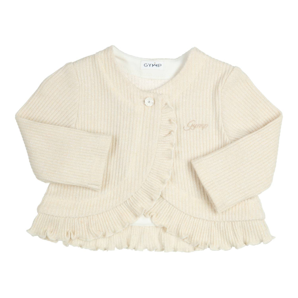 Cardigan Brinda Ruffles Ecru/Oudroze