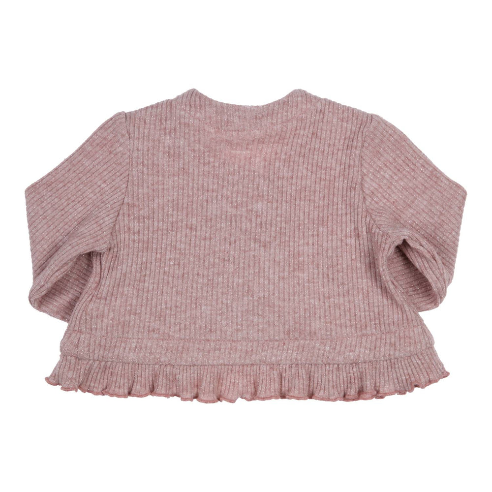 Cardigan Brinda Ruffles Ecru/Old Rose