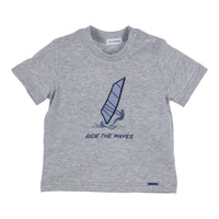 T-shirt Aerochine Ride the waves Grijs