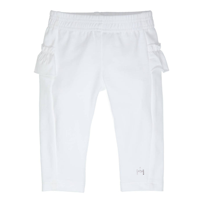 Trousers Aerobic Ruffles White